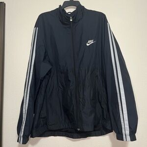 Vintage 90s Nike windbreaker black white large